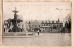 08771 / ⭐ TROYES Aude Fontaine D'ARGENCE Et Lycée 22.09.1913 à MALVERT Lyon - Collection R.F N° 2489 Chateau Thierry - Troyes
