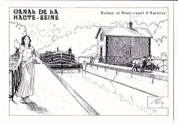 08858 / ⭐ ♥️ Autographe Charles BERG - EPINCEY Aube Ecluse Et Pont Canal De La Haute Seine 1990 BELLES ECLUSIERES N°15 - Sonstige & Ohne Zuordnung