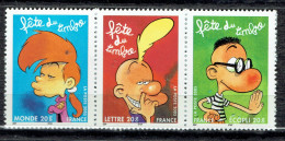 Fête Du Timbre : Triptique Issu De Carnet (Nadia, Titeuf Et Manu) - Unused Stamps