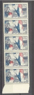 Yvert 996 - L' Ecole Militaire De Saint Cyr   -  Bande De 5 Timbres Neufs Sans Traces De Charnières - Bord De Feuille - Unused Stamps