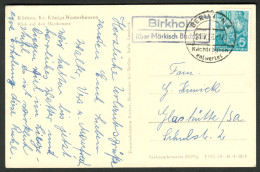 BIRKHOLZ über MÄRKISCH BUCHHOLZ 1959 LANDPOSTSTEMPEL Blau + Nachtr.entwertet Ansichtskarte Köthen Märchensee > Glashütte - Storia Postale