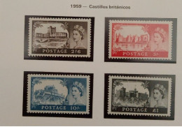 Gran Bretaña: Año.1959 - 68 Nuevos Tipos Serie Completa.(Elizabeth II - Castillos Filigrana O. Valor 230 Pons. - Ungebraucht