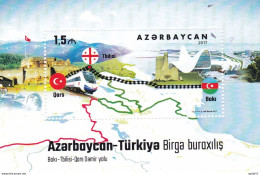 2017. Azerbaijan, Baku-Tbilisi-Kars, Turkey, MNH ** - Treinen