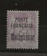 1895 Mint Madagaskar Yvert 22 - Unused Stamps