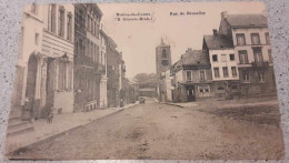 CPA - BRAINE-LE-COMTE - Rue De Bruxelles - Café Des Templiers - Années 30' - A Circulé - Sans Timbre - Braine-le-Comte