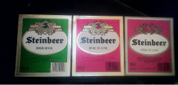 Lot X 3 Etiquettes Différentes De Bière Brasserie Steinbeer Bière Bock Et Bière De Luxe - Bier