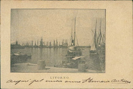 LIVORNO - PORTO - RETRO CART. '' ESTAZIONI AZIONI BEVILACQUA - UFFICIO CONTROLLO E VERIFICA AZIONI - SPEDITA 1904 (20884 - Livorno