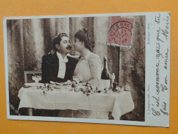 Repas En Amoureux -- Carte  Signée Reutlinger -- Cpa 1904 - Theater