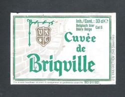 BRIJ VAN GOETHEM - STEENDORP - CUVEE DE BRIQVILLE  -   33 CL   - 1 BIERETIKET  (BE 317) - Bière