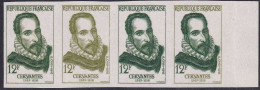 France Essais De Couleur N°1134 12f Cervantes Bande De 4 Essais Bdf  Qualité:** - Altri & Non Classificati