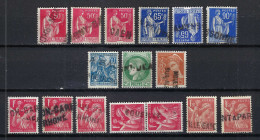 FRANCE Ca.1931-44: Lot D'obl. Avec Oblitérations Linéaires - Used Stamps