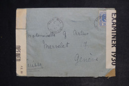 MAURICE - Enveloppe De Rose Hill Pour La Suisse En 1942 Avec Contrôle Postal  - L 152731 - Mauricio (...-1967)