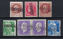 FRANCE Ca.1941-50: Lot D'obl. Avec Oblitérations Linéaires - Used Stamps
