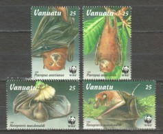 Vanuatu 1996 Mi 1004-1007 MNH WWF - BATS - Unused Stamps