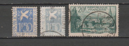 FRANCE N° 294 X 2 & 394 = 3 TIMBRES OBLITERES AVEC VARIETE TRES RARE DE 1934 & 1938  Cote MINIMUM : 51 € - Oblitérés