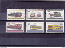 BERLIN  1971 TRAIN, TRAMWAYS, METRO Yvert 360-365 Michel 379-384 NEUF** MNH Cote Yv: 7 Euros - Ungebraucht