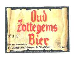 BROUWERIJ CROMBE - ZOTTEGEM - OUD ZOTTEGEMS BIER - 6.5 VOL. %    - 1 BIERETIKET  (BE 329) - Bière