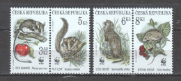 Czech Republic 1996 Mi 110-113 In Pairs MNH WWF - RODENTS - Unused Stamps