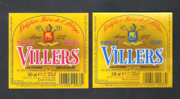 BROUWERIJ  VILLERS - PUURS - OUD VILLERS  -  TRIPEL  - 2 BIERETIKETTEN  (BE 331) - Cerveza