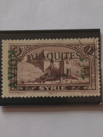 D21- TIMBRE OBLITÉRÉ ALAOUITES POSTE AÉRIENNE,  MANDAT FRANÇAIS N °8 - ANNÉE 1925 - " AVEC SURCHARGE AVION EN VERT ". - Used Stamps