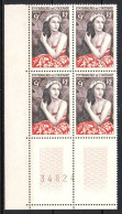 Oceania 1955 Y.T.203 Block Of 4 With Date **/MNH VF/ F - Ongebruikt