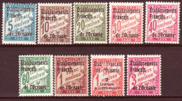 Oceania 1926 Segnatasse Y.T.1/9 */MH VF/ F - Timbres-taxe
