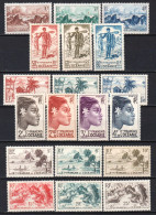 Oceania 1948 Y.T.182/200 */MH VF/ F - Unused Stamps