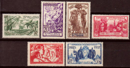 Oceania 1937 Y.T.121/26 */MH VF/ F - Unused Stamps