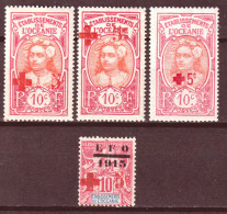 Oceania 1915 Y.T.39/42 */MH VF/ F - Unused Stamps