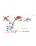 * CZECHOSLOVAKIA (R4) > 1980 POSTAL HISTORY > Registerd Express FDC Cover From Praha To Ceske Bodejovice, Mixed Franking - Briefe U. Dokumente