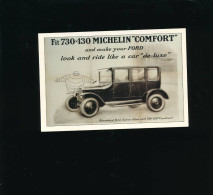 Publicité MICHELIN  Michelin COMFORT And Make Tour Ford  Standard Ford Saloon  - Etats Unis - Publicité