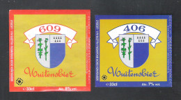 BROUWERIJ  VILLERS - LIEZELE  - WUITENSBIER 406 - WUITENSBIER 609  - 2 BIERETIKETTEN  (BE 332) - Cerveza