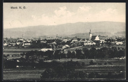 AK Mank /N. Ö., Gesamtansicht Mit Bergpanorama Aus Der Vogelschau  - Altri & Non Classificati