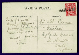Ref 1653 - Early Postcard La Coruna Lighthouse Spain - Unidentified 'Paquete" Paquebot - Briefe U. Dokumente