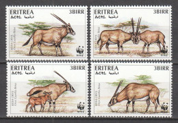 Eritrea 1996 Mi 87-90 MNH WWF - ORYX - Ongebruikt