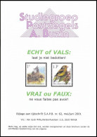 Folder Om Te Vinden-Echt Of Vals / Brochure Pour Repérer-Vrai Ou Faux - SPAB - André Buzin - 1985-.. Pájaros (Buzin)