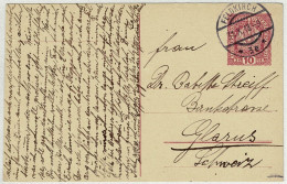 Oesterreich / Austria 1918, Ganzsachen-Karte Feldkirch - Glarus (Schweiz) - Cartoline