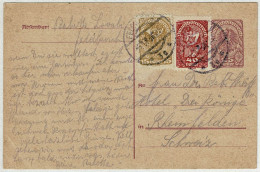 Oesterreich / Austria 1920, Ganzsachen-Karte Feldkirch - Rheinfelden (Schweiz) - Cartes Postales