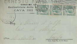 Italy. A218. Cava Dei Tirreni. 1919. Cartolina Postale PUBBLICITARIA ... CONCIMI CHIMICI ... - Marcophilie