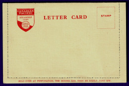 Ref 1653 - Canadian Pacific Steamship Lines Mint Letter Card For "Duchess Of York" Canada - 1903-1954 Kings