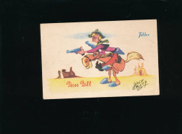 Walt Disney. Pécos Bill . Carte Publicitaire Chocolat Tobler - Other & Unclassified