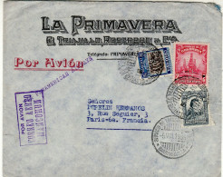 COLOMBIA 1935 AIRMAIL LETTER SENT  FROM BARRANQUILLA TO PARIS - Colombie