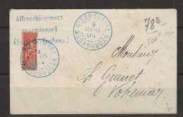 1904 USED Madagaskar Yvert 78-B - Briefe U. Dokumente