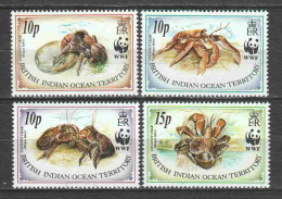 British Indian Ocean Territory BIOT 1993 Mi 132-135 MNH WWF CRUSTACEANS - Unused Stamps