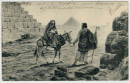 GIUSEPPE  MARIA  E GESU'   LA  FUGA  IN  EGITTO 2 SCAN (VIAGGIATA) - Jesus