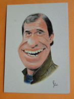 Carte Postale Semi-Moderne -- Jean-Paul BELMONDO -- Dessin Signé Gillot - Actores