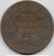 20 REIS Bronze 1883 - 1884 - 1892 - Portugal
