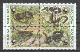 Moldova 1993 Mi 50-53 MNH WWF SNAKES - Ongebruikt