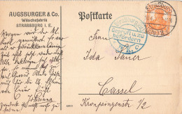 Allemagne Occupation Allemande Postkarte + Timbre Cachet Geprüft Zu Befördern - Strassburg Strasbourg Guerre 1914 1918 - Occupation 1914-18