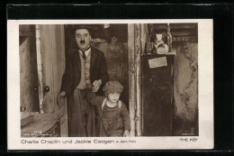 AK Schauspieler Charlie Chaplin Und Jackie Coogan Im Film The Kid  - Actors